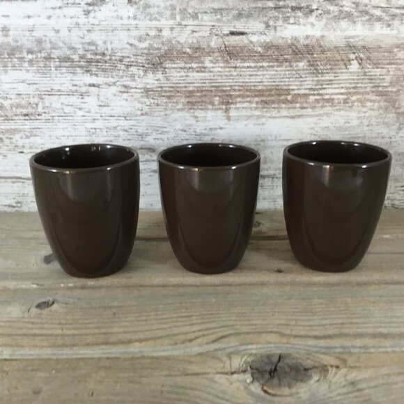 Set of 3 Corelle Coordinates Stoneware Mugs Brown 4" - Picture 6 of 9